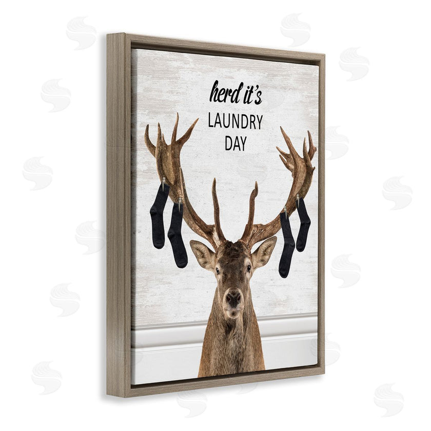 Lettered and Lined | Laundry Elk with Hanging Socks