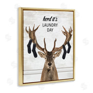 Lettered and Lined | Laundry Elk with Hanging Socks