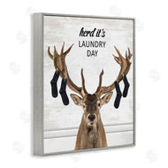 Lettered and Lined | Laundry Elk with Hanging Socks