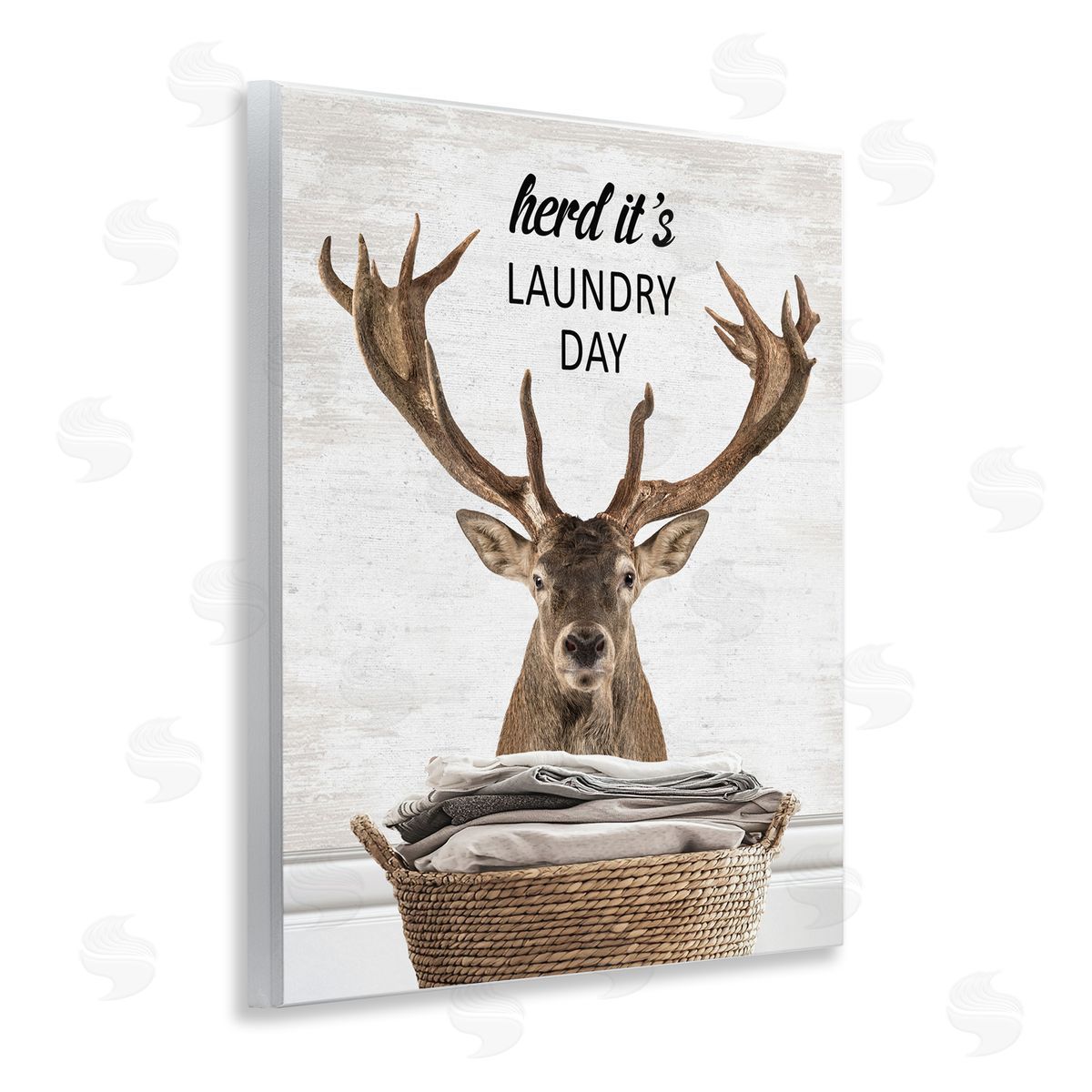 Herd It's Laundry Day Elk Wood Plaque Wall Art, Home Decor by Lettered and Lined