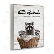 Lettered and Lined | Little Rascals Laundry Raccoons