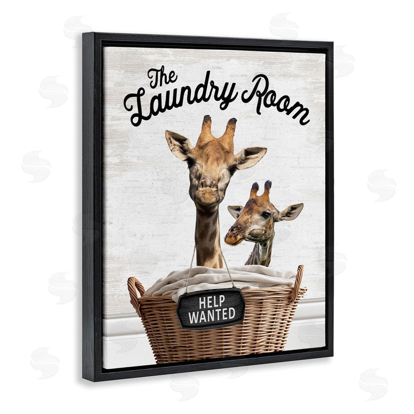 Lettered and Lined | Help Wanted Laundry Room Giraffes