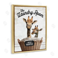 Lettered and Lined | Help Wanted Laundry Room Giraffes