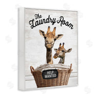 Lettered and Lined | Help Wanted Laundry Room Giraffes