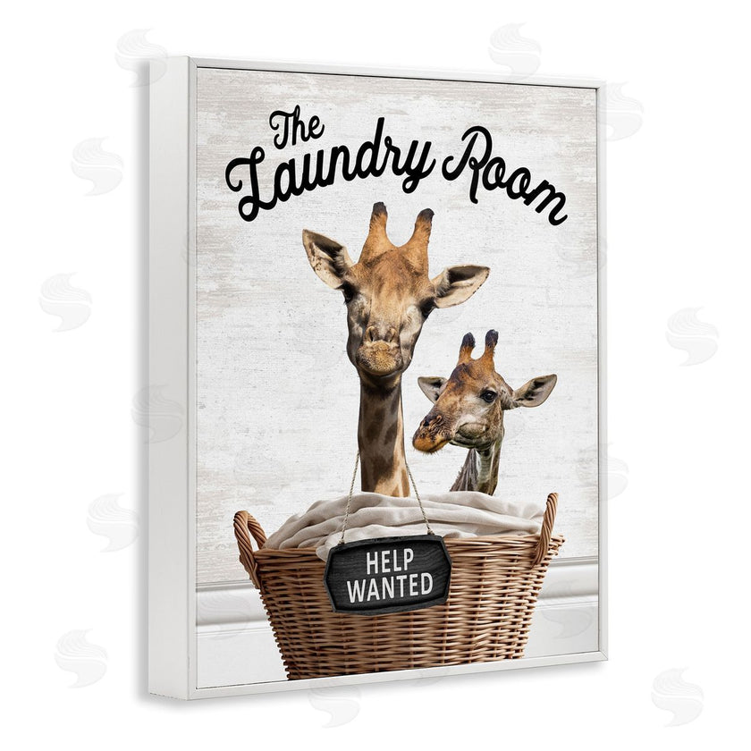 Lettered and Lined | Help Wanted Laundry Room Giraffes