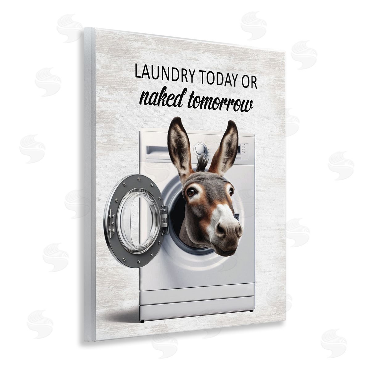Funny Donkey Washing Machine Wood Plaque Wall Art, Home Decor by Lettered and Lined