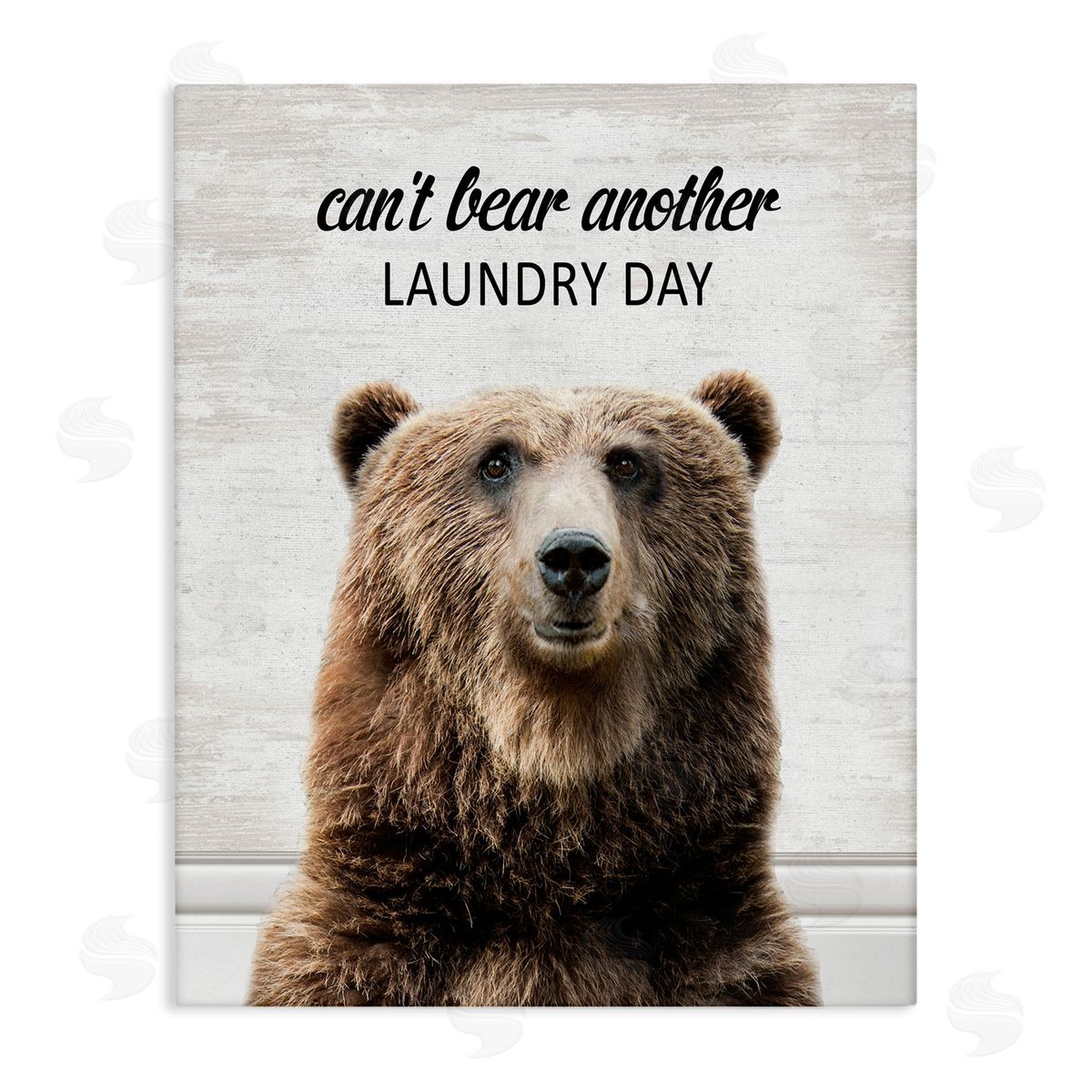 Can't Bear Another Laundry Day Canvas Wall Art, Home Decor by Lettered and Lined