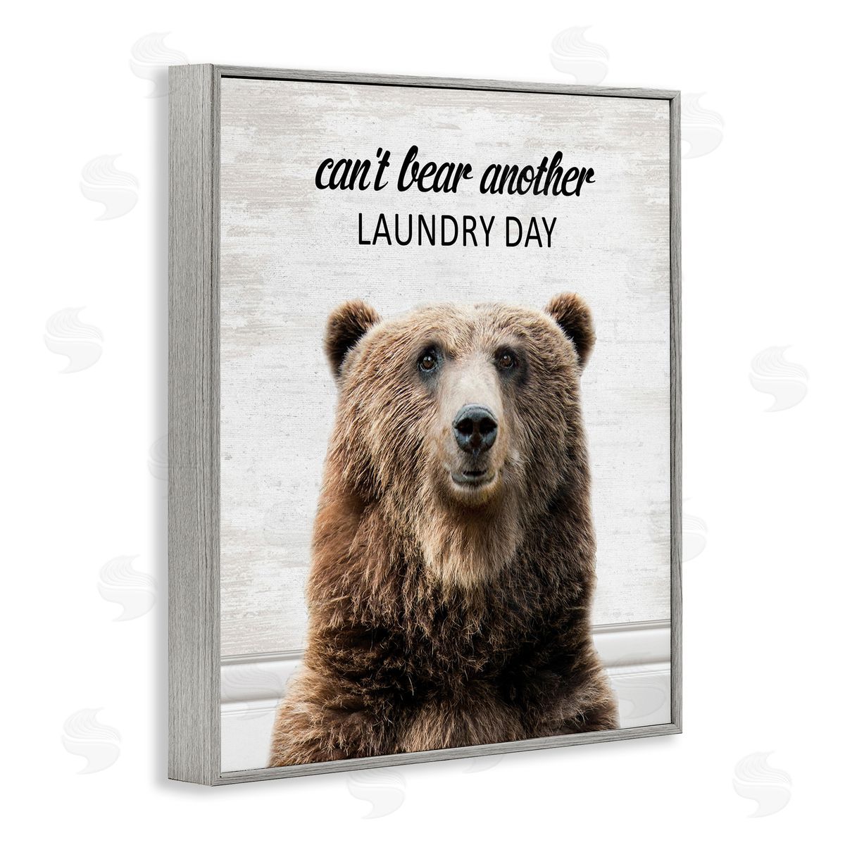 Can't Bear Another Laundry Day Grey Frame Print Wall Art, Home Decor by Lettered and Lined