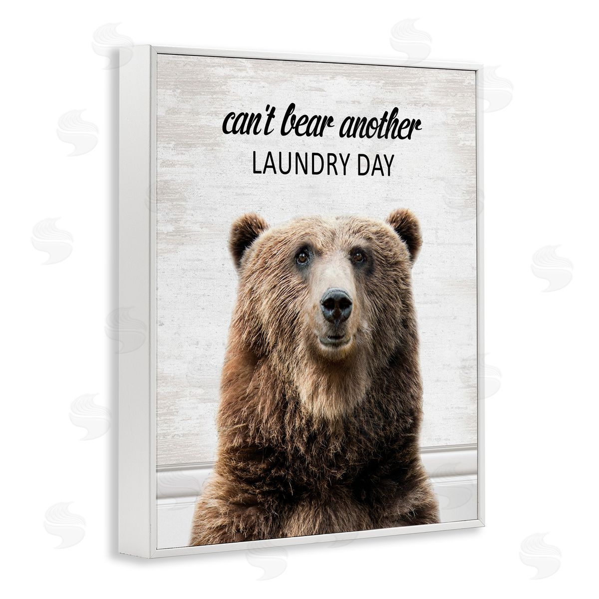 Can't Bear Another Laundry Day White Frame Print Wall Art, Home Decor by Lettered and Lined