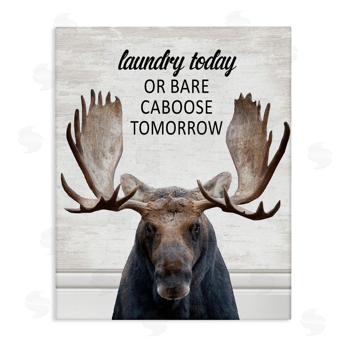 Laundry Today Bare Caboose Tomorrow Canvas Wall Art, Home Decor by Lettered and Lined