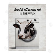 Lettered and Lined | Cow & Washing Machine