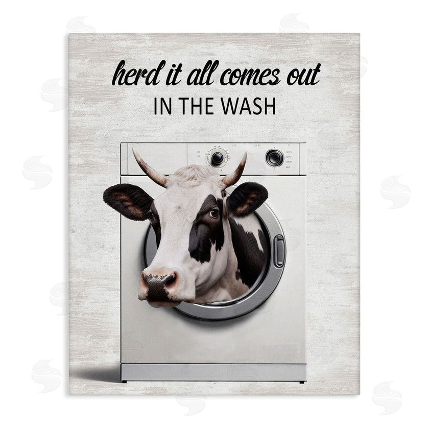 Lettered and Lined | Cow & Washing Machine