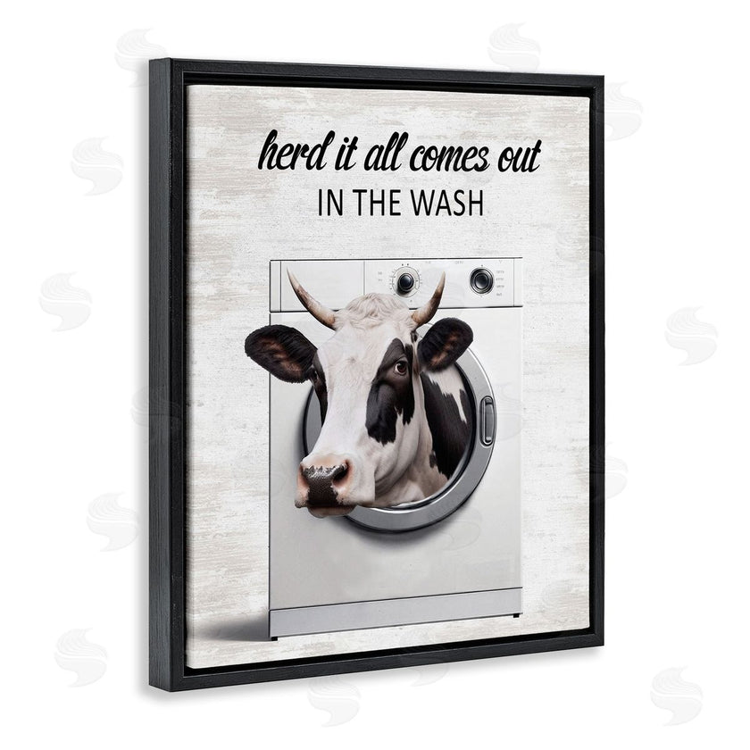 Lettered and Lined | Cow & Washing Machine