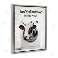 Lettered and Lined | Cow & Washing Machine