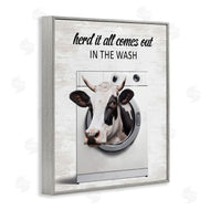 Lettered and Lined | Cow & Washing Machine