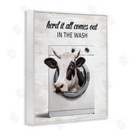 Lettered and Lined | Cow & Washing Machine