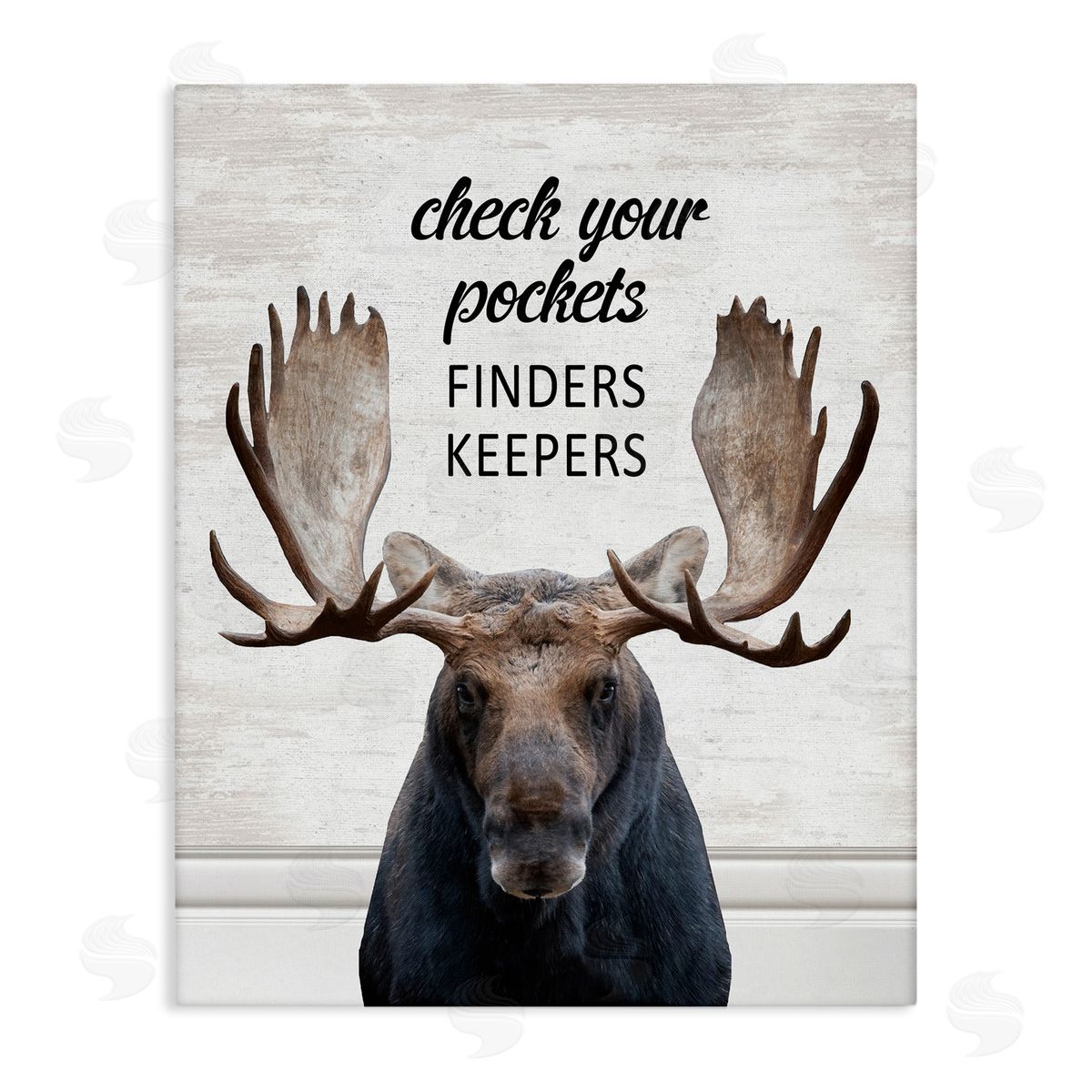 Check Pockets Laundry Reminder Canvas Wall Art, Home Decor by Lettered and Lined