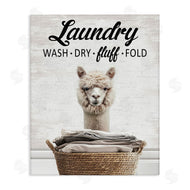 Lettered and Lined | Wash Dry Fluff Laundry Alpaca