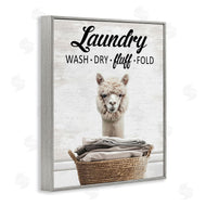 Lettered and Lined | Wash Dry Fluff Laundry Alpaca