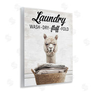 Lettered and Lined | Wash Dry Fluff Laundry Alpaca