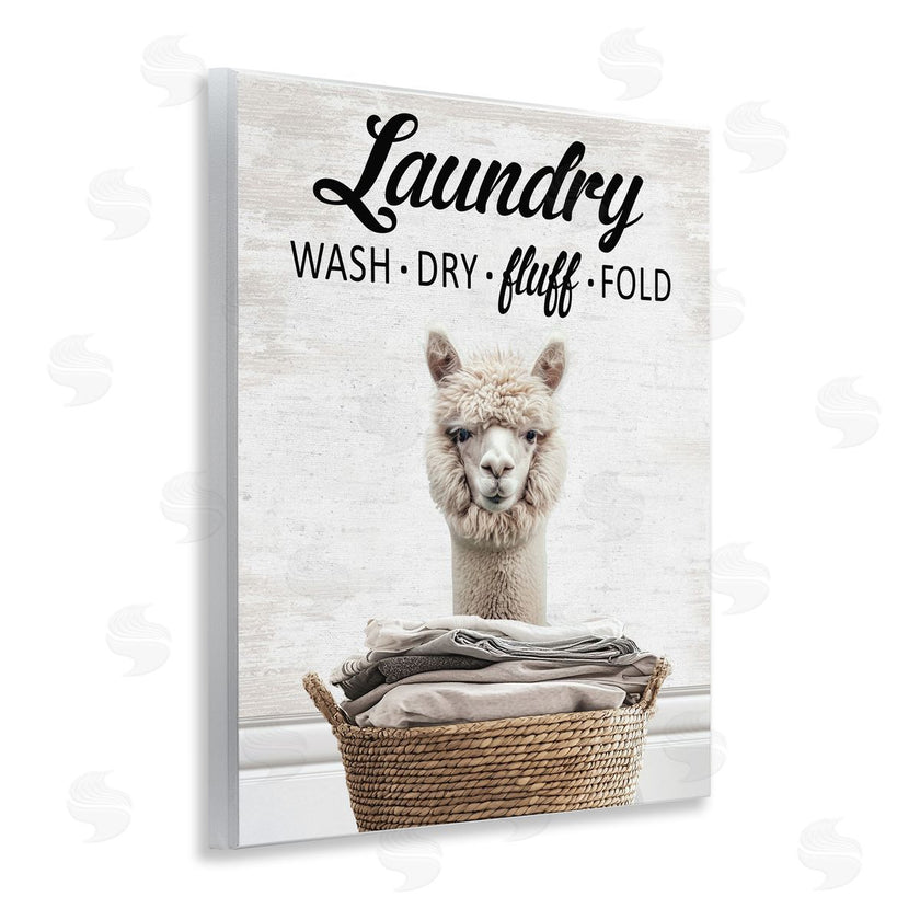 Lettered and Lined | Wash Dry Fluff Laundry Alpaca