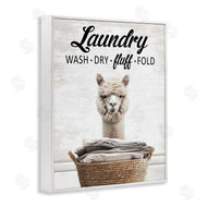 Lettered and Lined | Wash Dry Fluff Laundry Alpaca