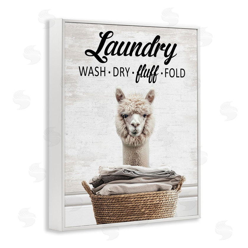 Lettered and Lined | Wash Dry Fluff Laundry Alpaca