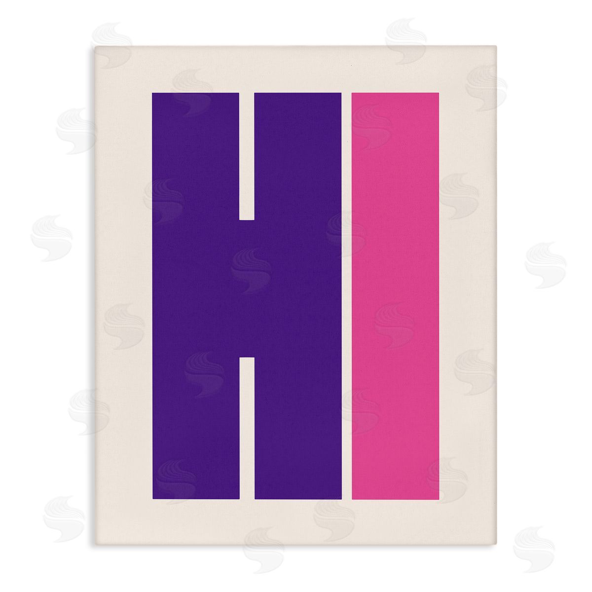 Hi Contemporary Typography Canvas Wall Art, Home Decor by House of Lulu