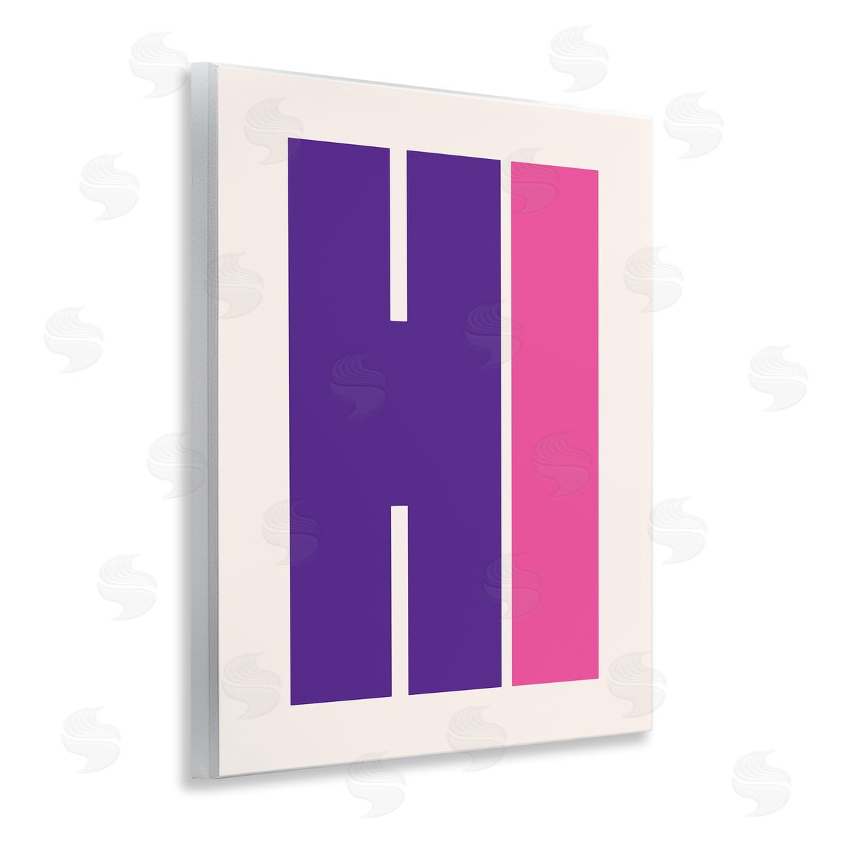 Hi Contemporary Typography Wood Plaque Wall Art, Home Decor by House of Lulu