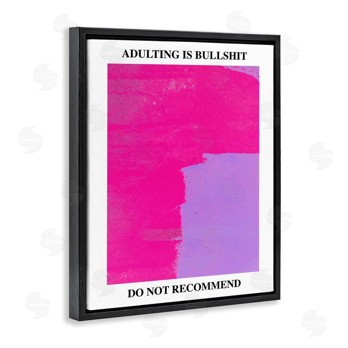 Adulting Do Not Recommend Black Floating Frame Canvas Wall Art, Home Decor by House of Lulu