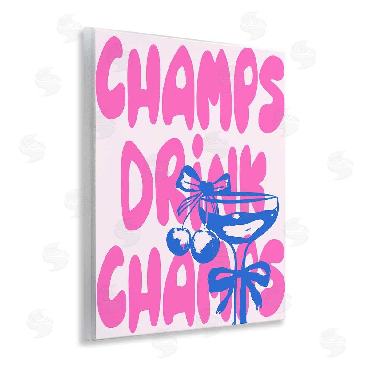 Champs Drink Champagne Wood Plaque Wall Art, Home Decor by House of Lulu