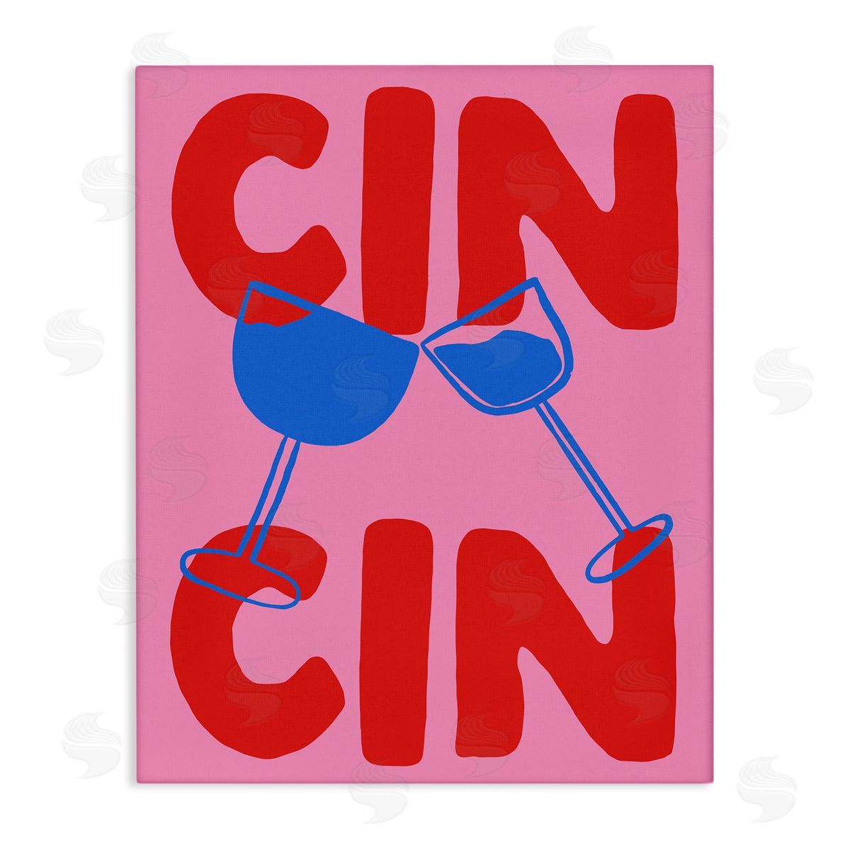 Bold Cin Cin Cheers Canvas Wall Art, Home Decor by House of Lulu