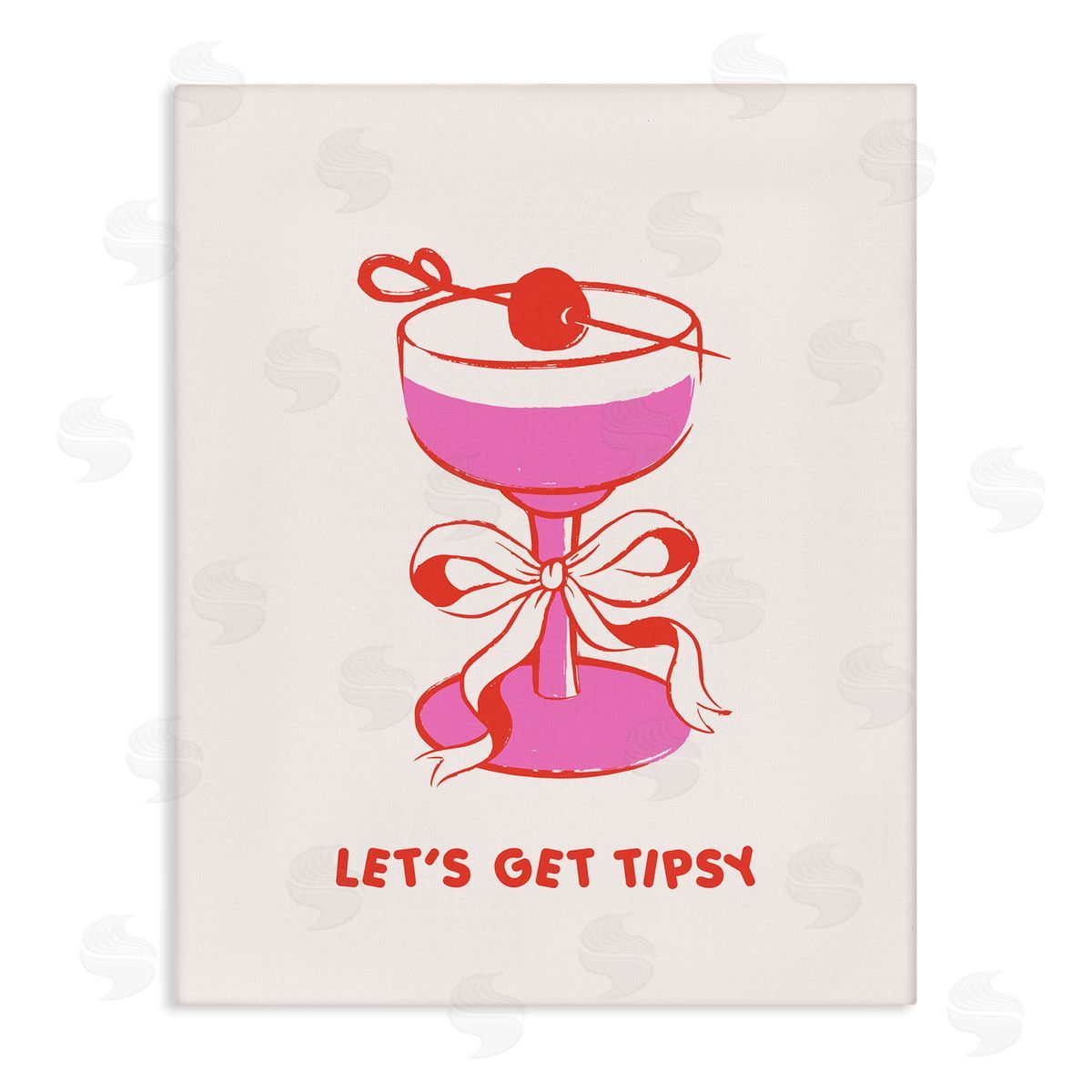 Let's Get Tipsy with Glass Canvas Wall Art, Home Decor by House of Lulu