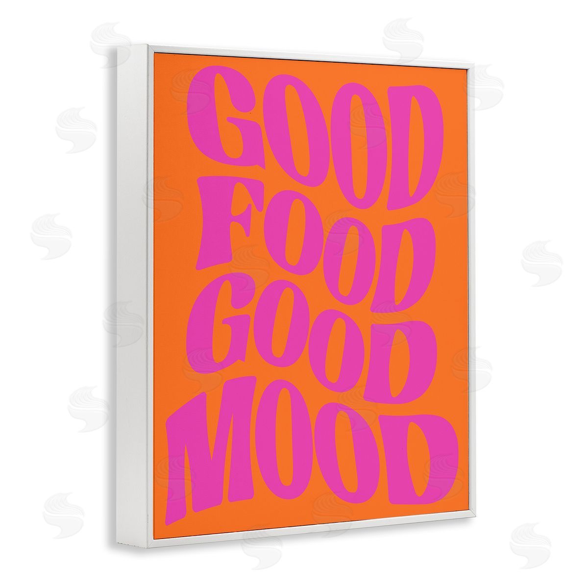 Good Food & Mood White Frame Print Wall Art, Home Decor by House of Lulu