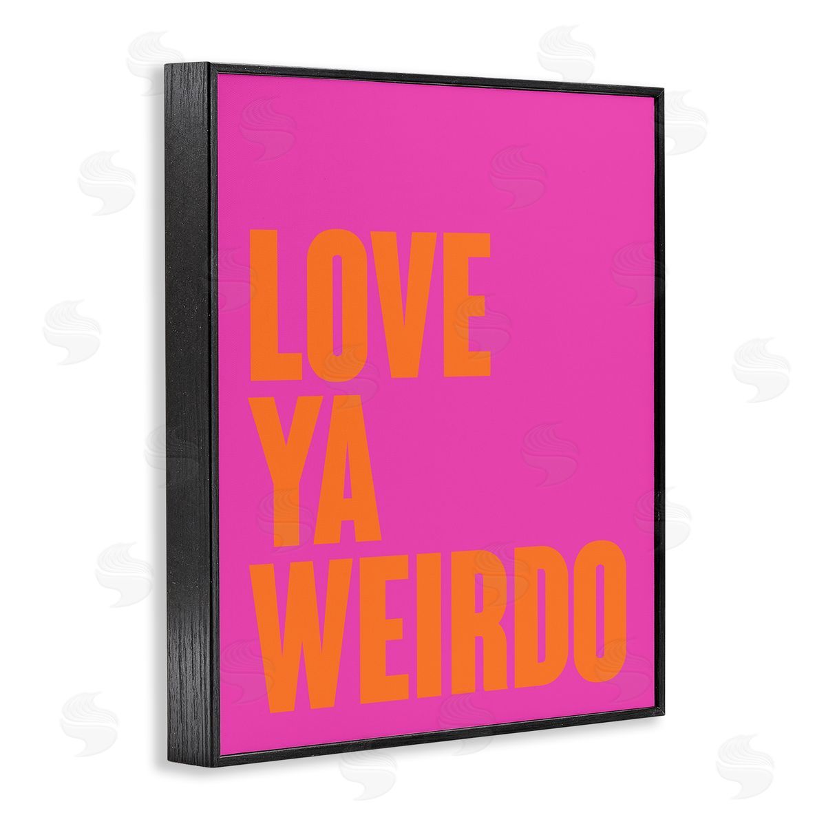 Love Ya Weirdo Phrase Black Frame Print Wall Art, Home Decor by House of Lulu