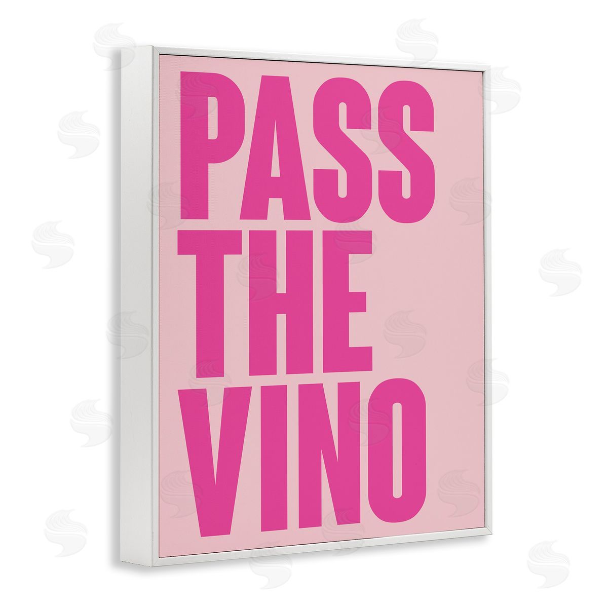 Pass The Vino Pastel White Frame Print Wall Art, Home Decor by House of Lulu