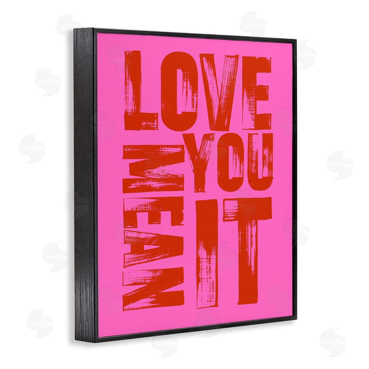 Bold Love You Mean It Black Frame Print Wall Art, Home Decor by House of Lulu