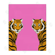 House of Lulu | Bold Mirrored Tigers on Pink