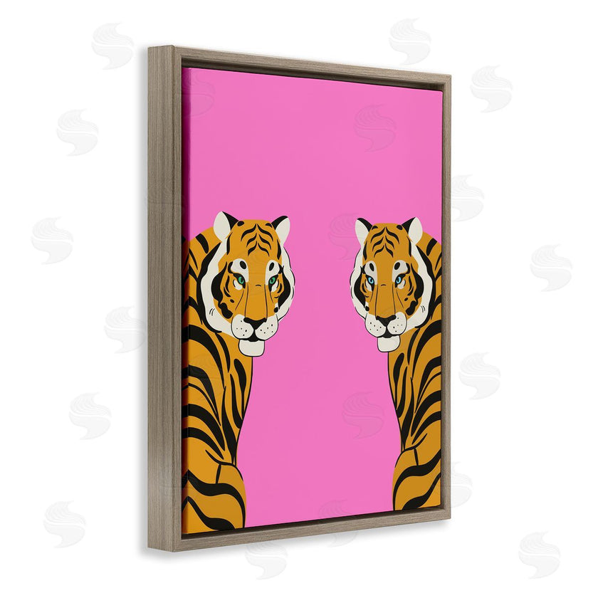 House of Lulu | Bold Mirrored Tigers on Pink