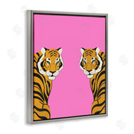 House of Lulu | Bold Mirrored Tigers on Pink