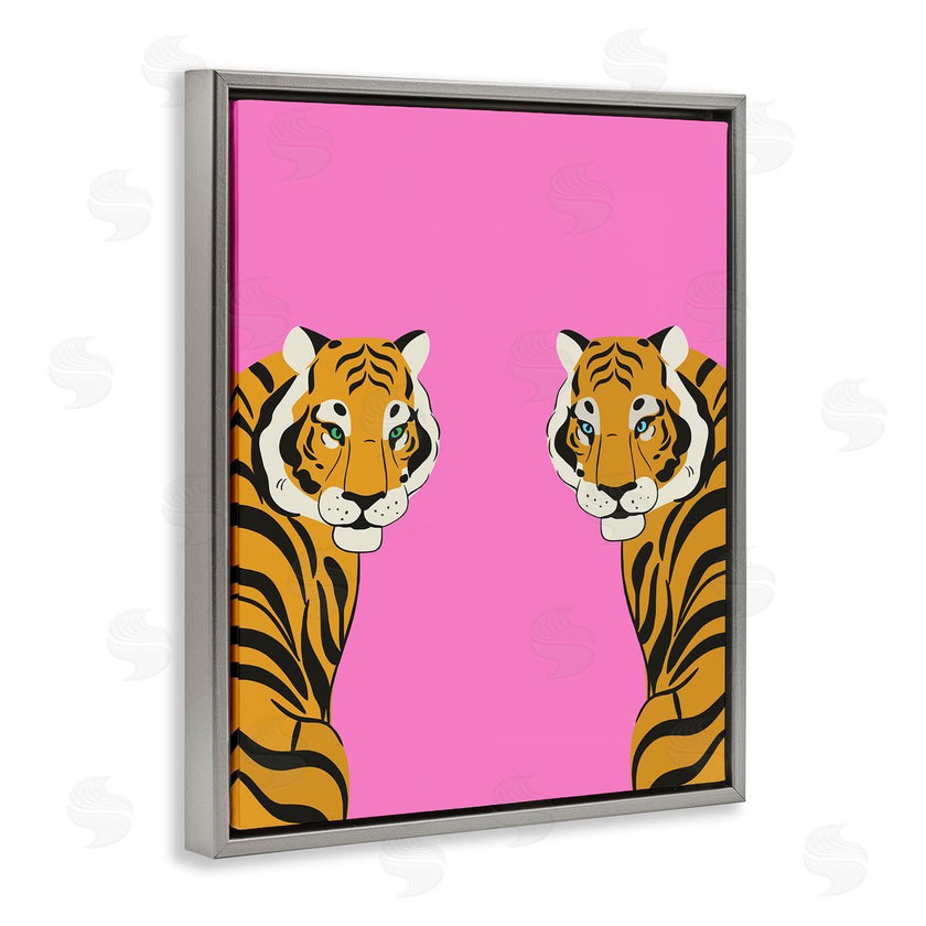 House of Lulu | Bold Mirrored Tigers on Pink
