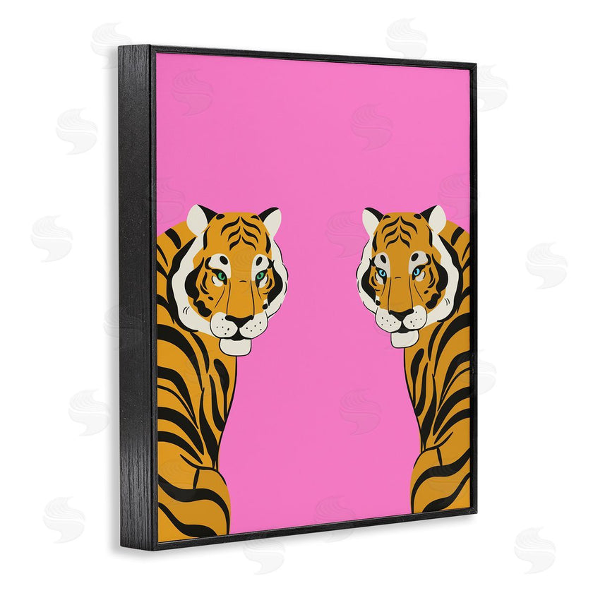 House of Lulu | Bold Mirrored Tigers on Pink
