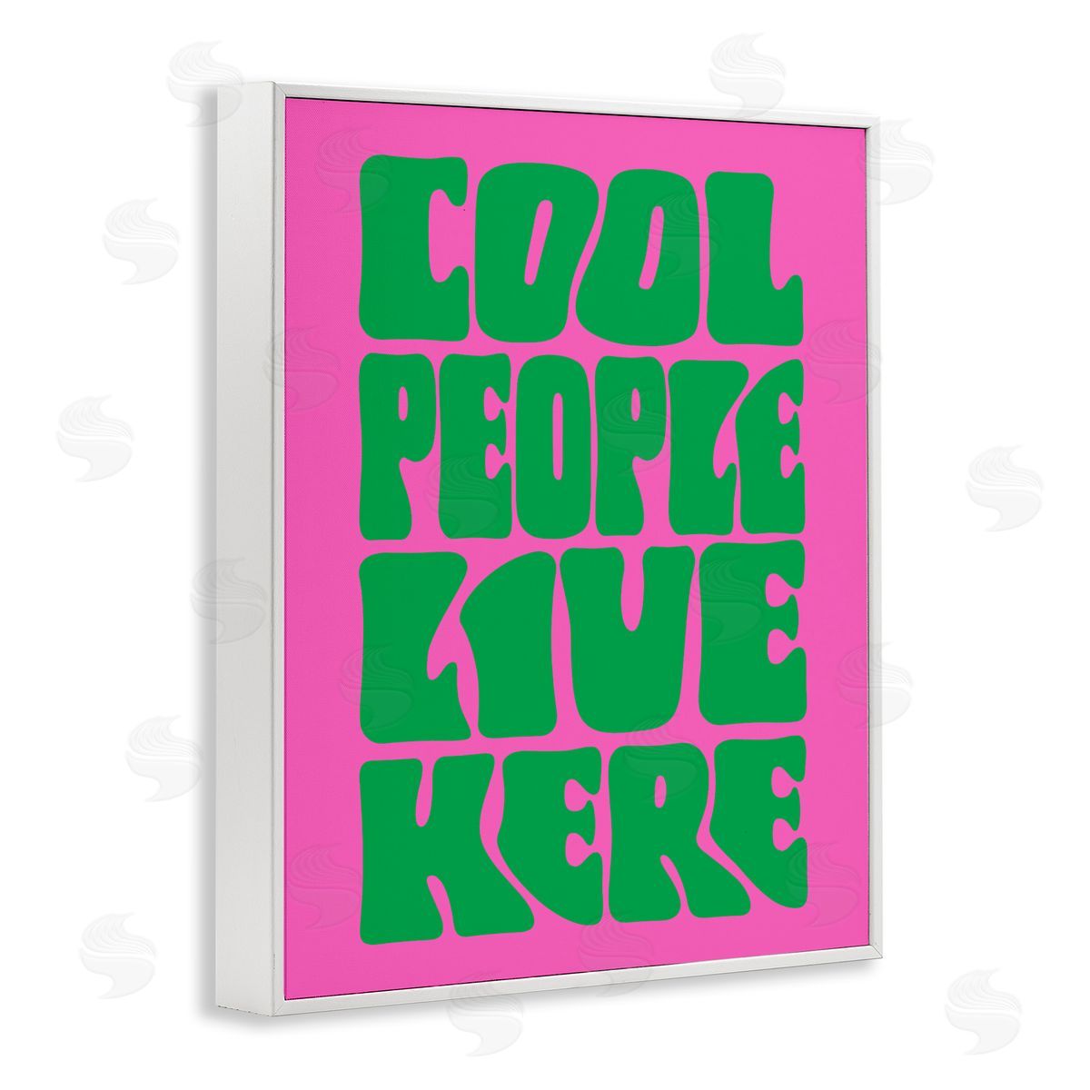 Cool People Live Here White Frame Print Wall Art, Home Decor by House of Lulu