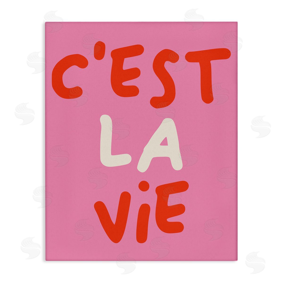 C'est La Vie on Pink Canvas Wall Art, Home Decor by House of Lulu