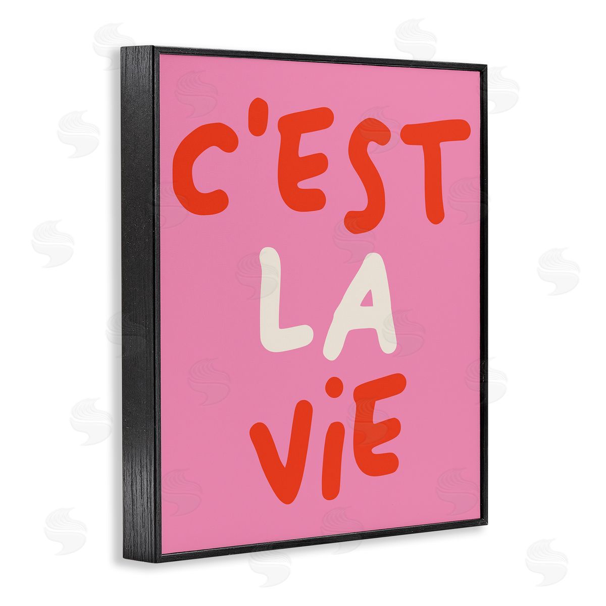 C'est La Vie on Pink Black Frame Print Wall Art, Home Decor by House of Lulu