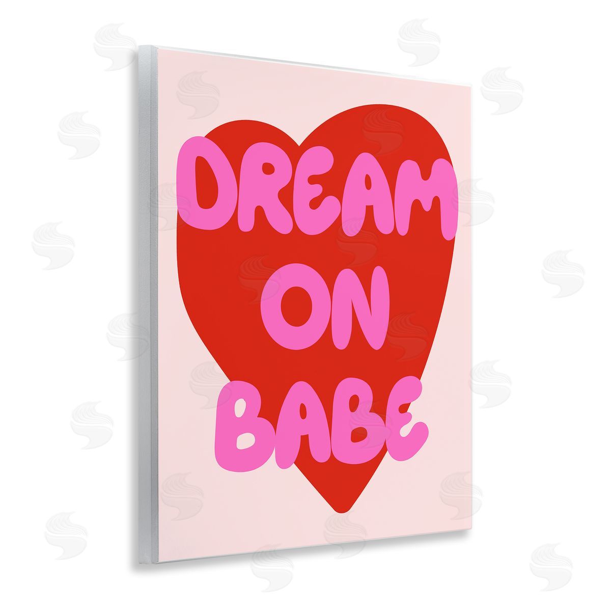 Dream On Babe Red Heart Wood Plaque Wall Art, Home Decor by House of Lulu