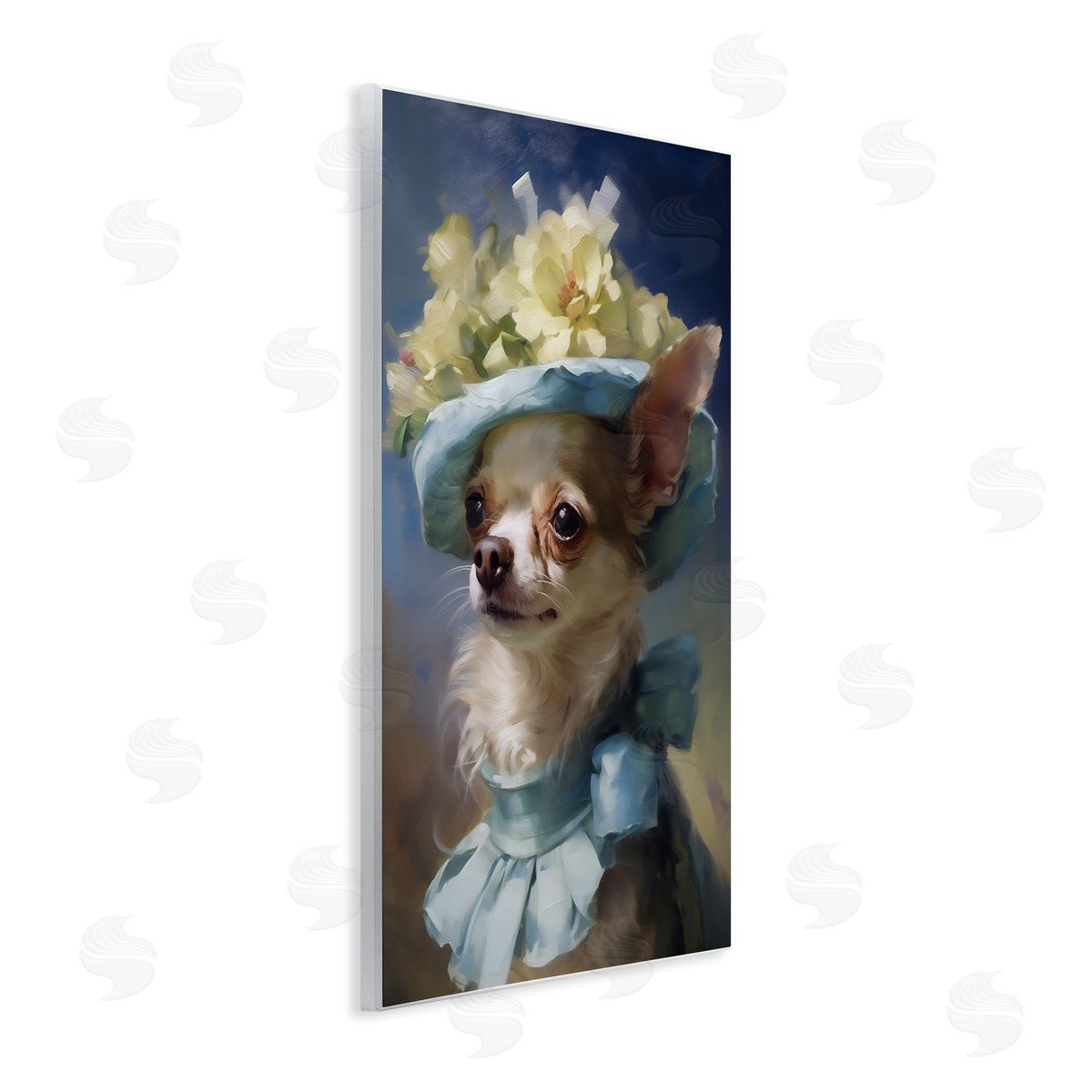 Dog with Fashionable Hat Wood Plaque Wall Art, Home Decor by Wumples