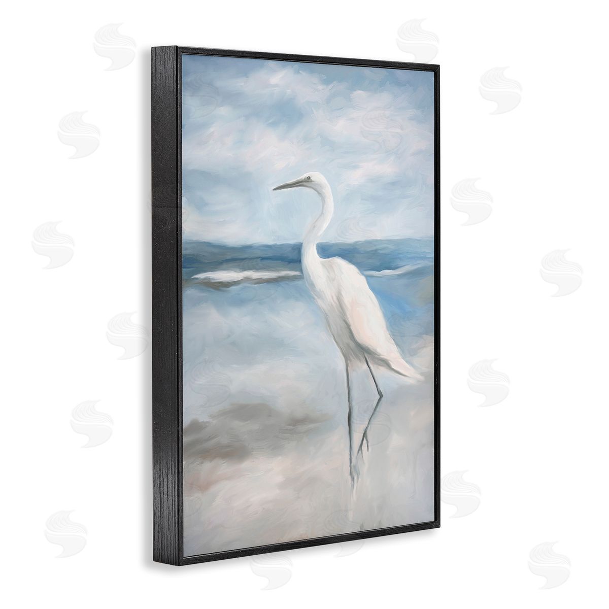 Elegant Kingdom of Herons Black Frame Print Wall Art, Home Decor by Ramona Murdock