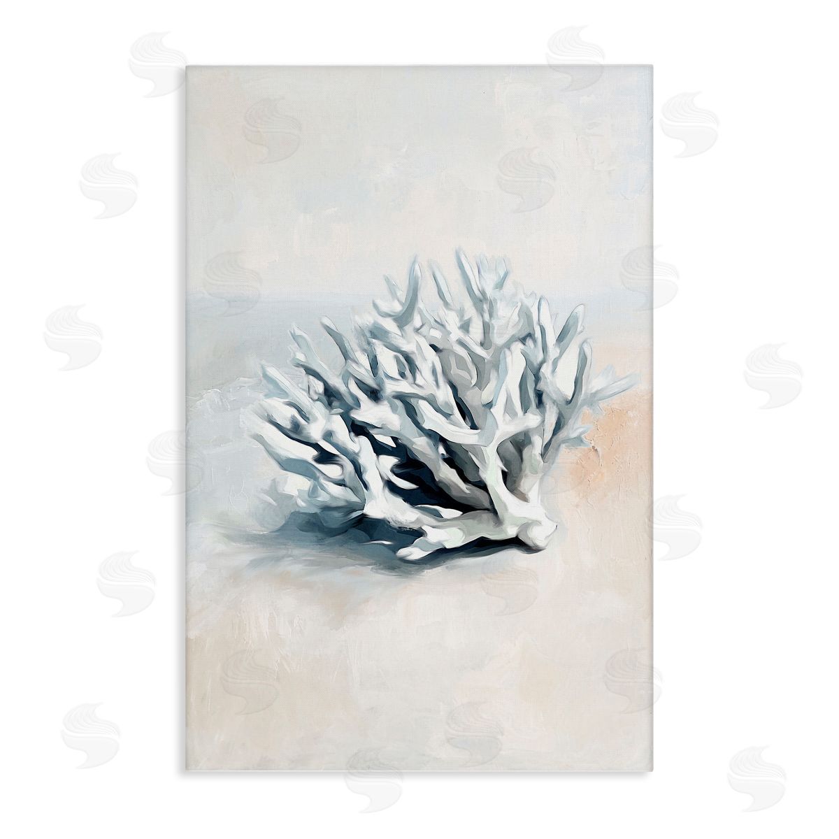 Simple Staghorn Coral Canvas Wall Art, Home Decor by Ramona Murdock