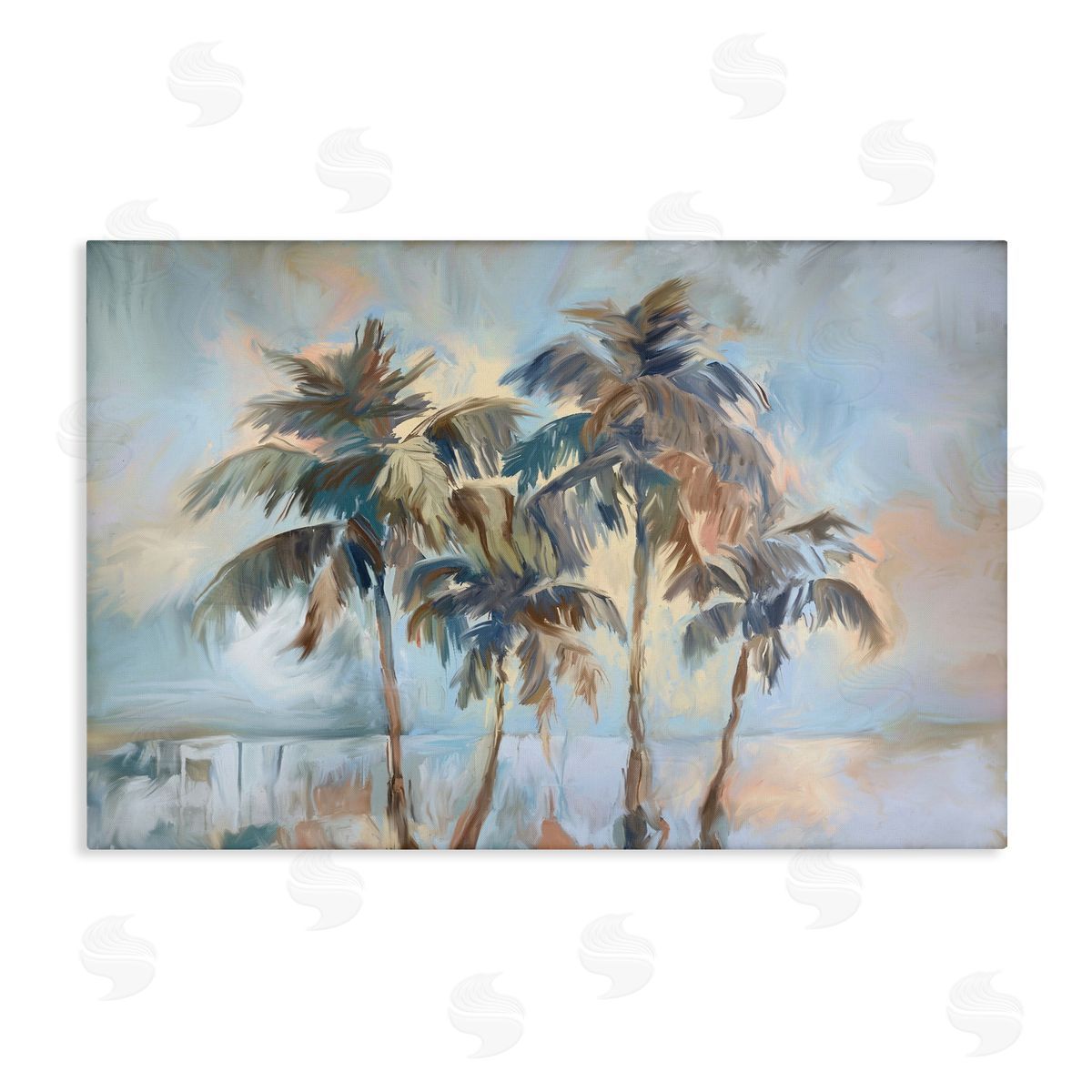 Cool Palm Trees Sunrise Canvas Wall Art, Home Decor by Ramona Murdock